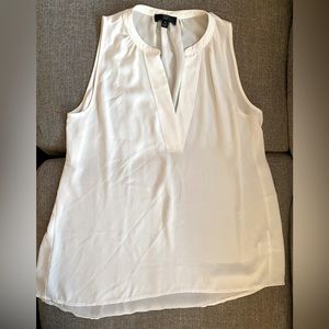 J. Crew 365 sheer white sleeveless top